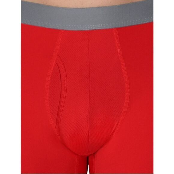 Mens Performance Long Leg Stretch Nylon Boxer Briefs Underwear 3 Pack Size S - Picture 5 of 7